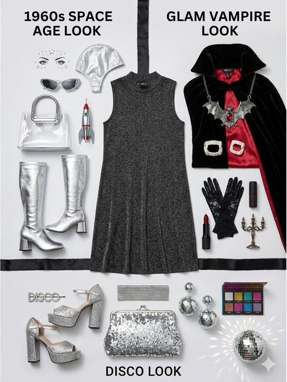 🧹🎃 Metallic Knit Shimmer Dress XL Vampire Alien Gothic Costume Base Halloween